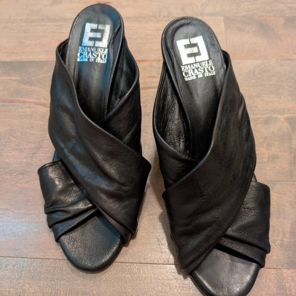 Black Leather Heels